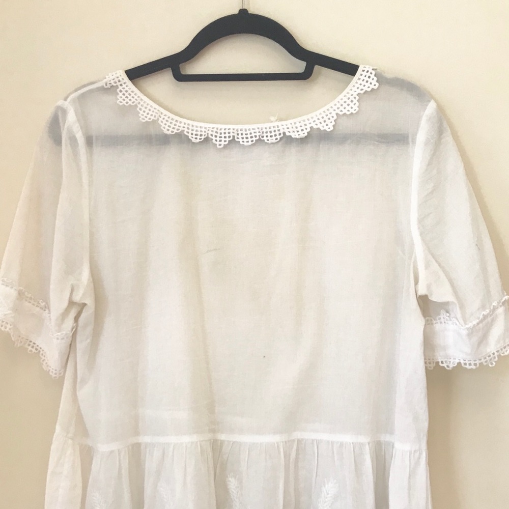 Alexander the Great white semi sheer blouse